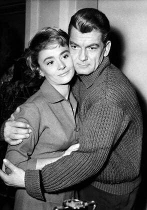 Dec. 15, 1957 - Paris, France - (File Photo) JEAN MARAIS, born Jean-Alfred Villain-Marais, was a French actor, and the lover of Jean Cocteau. He starred in several movies directed by Cocteau, most famously Beauty and the Beast (1946). PICTURED: Marais and DANIELE DELORME in a publicity still for the movie Every Day Has Its Secret. Paris France  - ZUMAk09