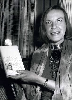 Mar. 25, 1971 - Ingeborg Bachmann presents her first Novel: Malina is the title of the first novel from Ingeborg Bachmann. The German lyric poet and writer of tales who has been awarded the Bucher-prize presented her new book in Frankfurt (Germany) where she read parts out of Malina  - ZUMAk09