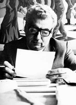 July 25, 1974 - Itabuna, Brazil - JORGE AMADO (1912-2001) was the best known Brazilian writers of the Modernist school. PICTURED: Jorge Amado working in his office. Bahia Brazil  - ZUMAk09