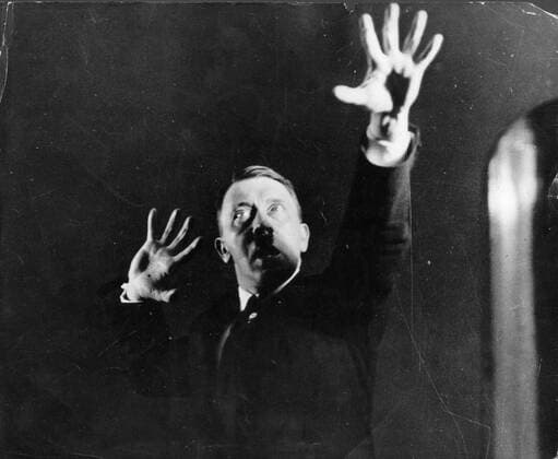 IMAGO History, Zweiter Weltkrieg: 1939 - 1945 Oct 24, 2005; Berlin, GERMANY; (File Photo: Date unknown.) ADOLF HITLER giving one of his powerful speeches. . Berlin GERMANY  - ZUMAk09