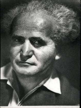 May 14, 1948 - David Ben-Gurion, born 1886, Israel Labor: Premier designate of the new Hebrew state with the Jews leave proclaimed.  - ZUMAk09