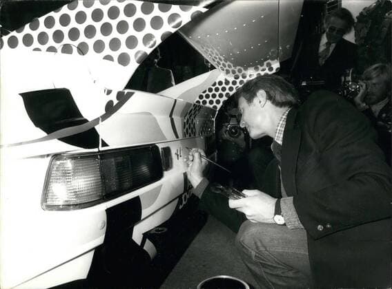Jun. 07, 1977 - Roy Lichtenstein Signs His Masterpiece, the BMW 320  - ZUMAk09