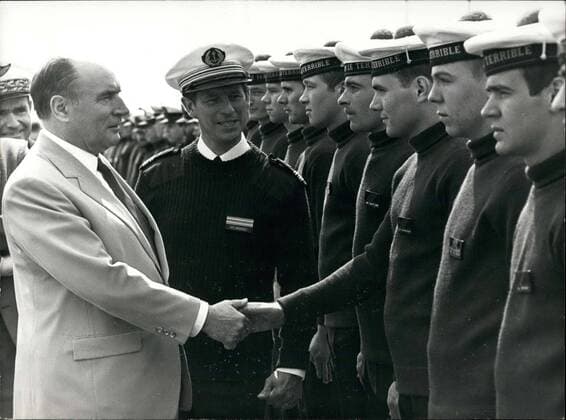 Jul. 27, 1981 - Francois Mitterand Visits Nuclear Submarine Base Long Island  - ZUMAk09
