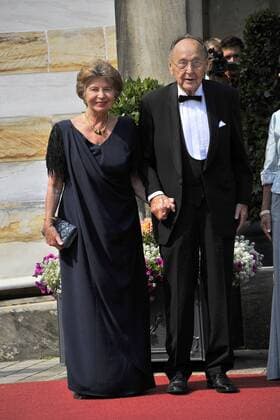 Hans Dietrich Genscher und seine Ehefrau Barbara bei der Eröffnung der Bayreuther Festspiele im Festspielhaus in Bayreuth am 25.07.2014 Bayreuther Wagner Festspiele, 2014 