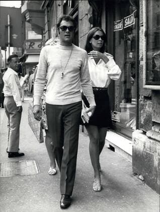 Sep. 01, 1968 - Tony Curtis with Wife Leslie Allen in Rome  - ZUMAk09