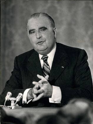 Jan. 09, 1973 - Georges Pompidou held a press conference at the Elysee Palace today in which he discussed the upcoming presidential election.  - ZUMAk09