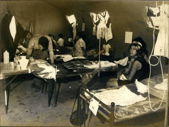 Jan. 11, 1973 - Pediatric Medical Tent for Earthquake Victims in Managua  - ZUMAk09