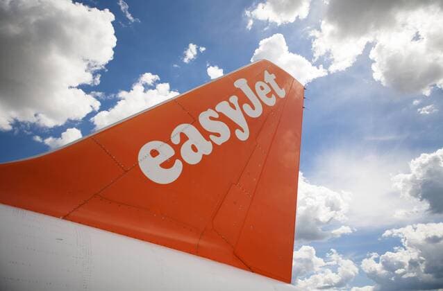 Ein Flugzeug der britischen Billigfluggesellschaft Easy Jet am Flughafen Berlin Schönefeld. Airplane of the Bristish airline carrier Easy Jet at airport Berlin Schönefeld. Easy Jet