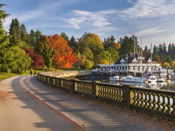 Stanley Park Sea Wall and Vancouver Rowing Club.  acp76300 Phootography