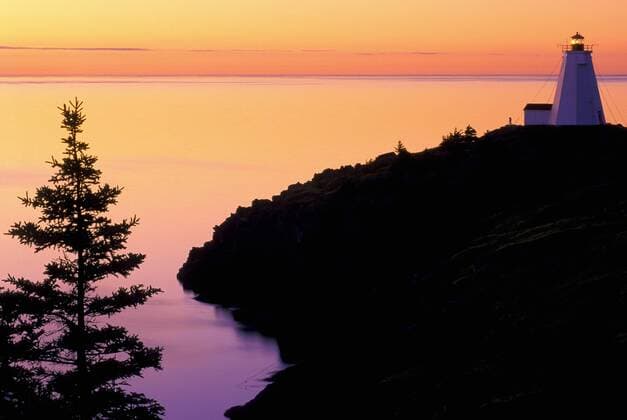 Swallowtail Lighthouse at Sunrise, Grand Manan Island, New Brunswick, Canada  acp28317
