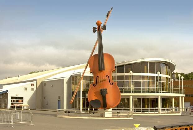 World s Largest Ceilidh Fiddle, Sydney, Cape Breton, Nova Scotia, Canada.  acp34251