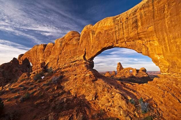 Turret Arch through North Window Arch, Arches National Park, Utah, United States of America  acp39435