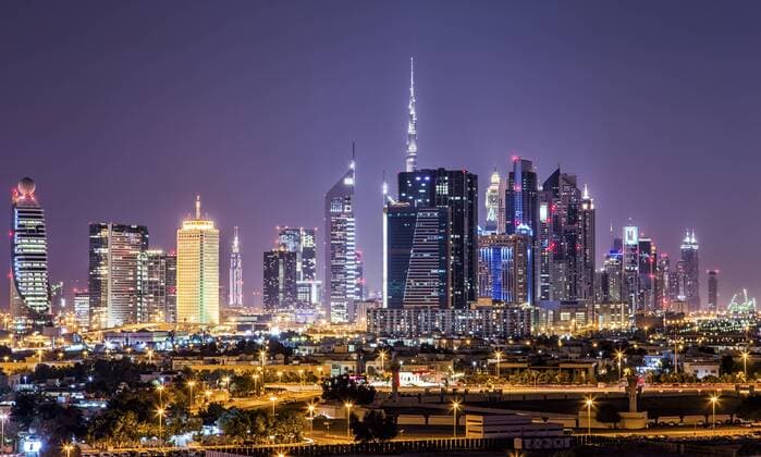 United Arab Emirates, Dubai at night  DAWF000090