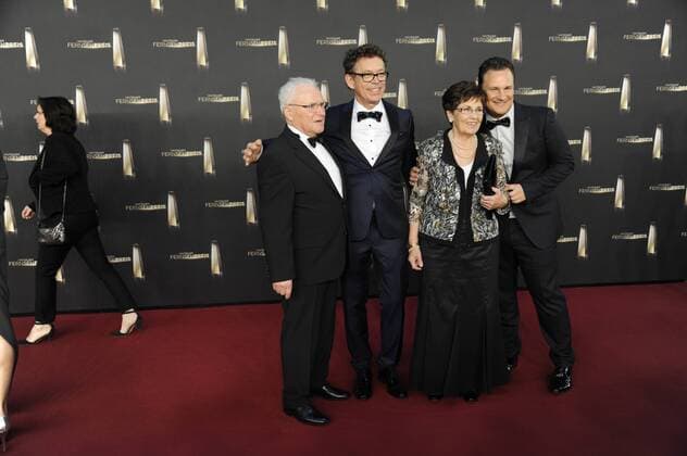Frank Mutter und Guido Maria Kretschmer Mutter Marianne und Vater Erich kommen am 02.10.2014 zur Verleihung des 16. Deutschen Fernsehpreis in das Coloneum in Köln.