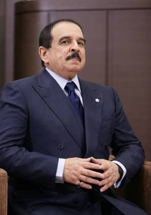 SOCHI, RUSSIA. OCTOBER 12, 2014. King of Bahrain Hamad bin Isa Al Khalifa looks on at a meeting with Russia s president Vladimir Putin (not pictured), at Bocharov Ruchei residence. Mikhail Metzel TASS  premiumd RE151A49