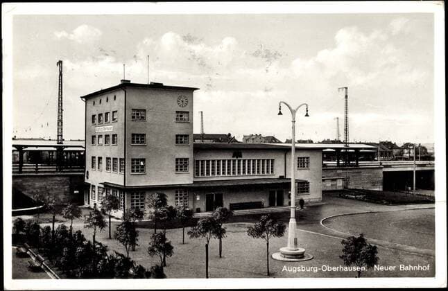Oberhausen Augsburg, Blick auf den neuen Bahnhof
