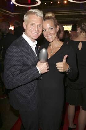 Guido Cantz mit Ehefrau Kerstin Ricker bei der Verleihung des Deutschen Comedypreises 2014 im Coloneum. Köln, 21.10.2014 Foto:xS.xGabschx xFuturexImage