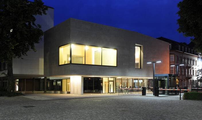 a - Bundesgerichtshof Karlsruhe, BGH, Abendaufnahme - Nachtaufnahme, Palais, Erweiterungsneubau
