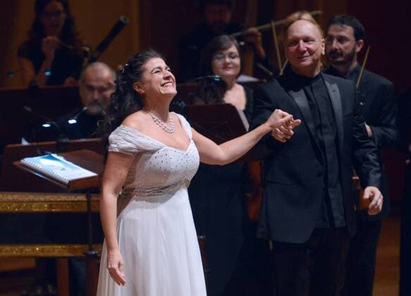 Italian mezzo-soprano Cecilia Bartoli with the I Barocchisti Orchestra under the baton of Diego Fasolis after their concert in Prague, Czech Republic, Monday, November 24, 2014. (CTKxPhoto MichalxDolezal) CTKPhotoOF201411241487701  dol 003 K