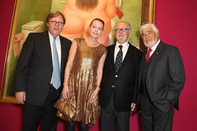 Botero Ausstellung Wien, Bank Austria Kunstforum, 11. 10. 2011 Willibald CERNKO, Ingried BRUGGER, Fernando BOTERO, Mario ADORF