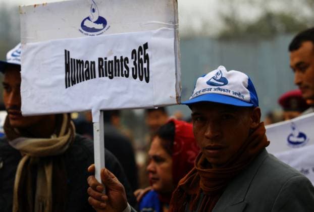 AKTUELLES ZEITGESCHEHEN Nepal - Demonstration am Internationalen Tag der Menschenrechte (141210) -- KATHMANDU, Dec. 10, 2014 -- People take part in a rally marking the International Human Rights Day in Kathmandu, Nepal, Dec. 10, 2014. The International Human Rights Day is observed on Dec. 10 annually. ) NEPAL-KATHMANDU-HUMAN RIGHTS DAY SunilxSharma 