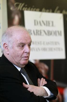 Pressekonferenz von Daniel Barenboim und Caixa Social Work zum Concert for Peace mit dem West Eastern Divan Orchestra im National Auditorium. Madrid, 14.01.2015 Daniel Barenboim 