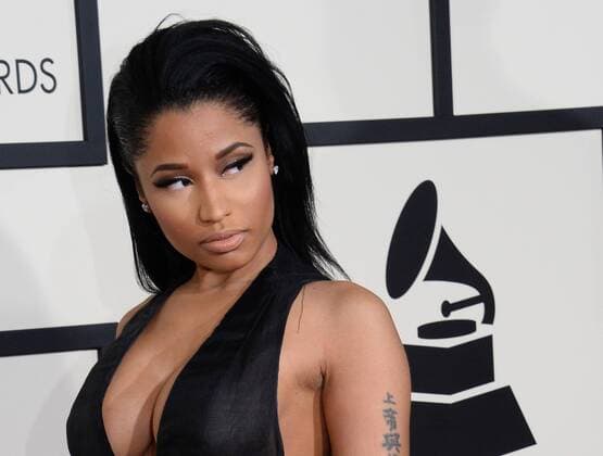 Musician Nicki Minaj arrives for the 57th Grammy Awards at Staples Center in Los Angeles on February 8, 2015.  LAP20150208563 JIMxRUYMEN