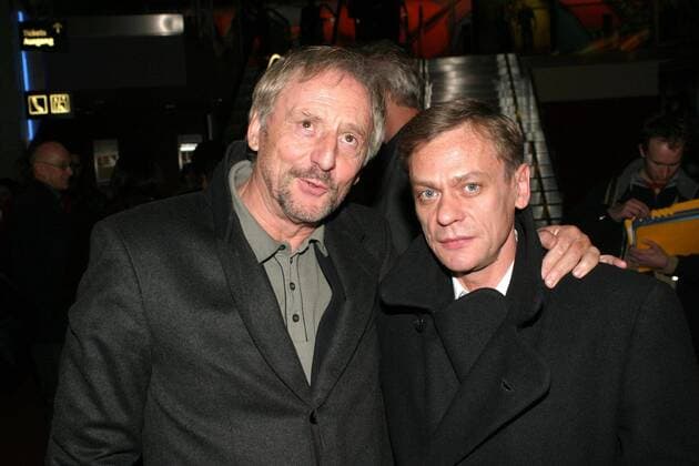 Gala-Premiere - Das Wunder von Lengede Guenther Maria Halmer und Sylvester Groth besuchen die Premierenfeier von Das Wunder von Lengede in der Vertretung des Landes Niedersachsens am 16.10.03 in Berlin.