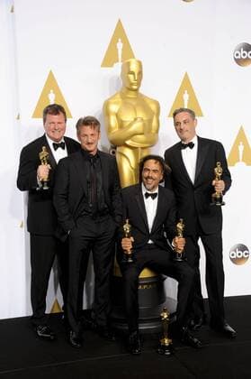 ENTERTAINMENT RED CARPET 87. Academy Awards: Die Preisträger Alejandro Gonzalez Inarritu & Sean Penn 87TH ANNUAL ACADEMY AWARDS: PRESSROOM Hollywood  Patrick Rideaux PicturePerfect