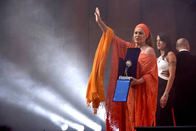 Monaco - 12th Monte-Carlo Film Festival de la Comedie - Award s ceremony. Pictured: Ursula Andress, 