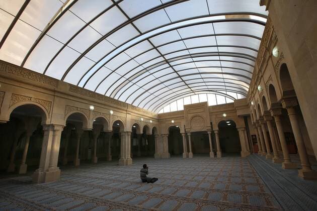 Baku is the capital of the Eropean Games 2015.Muslim mosque.
