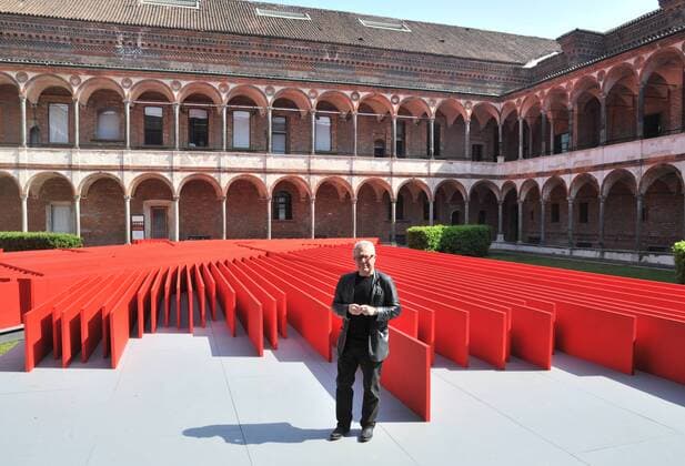 Milan, DANIEL LIBESKIND presents his art work future flowers 