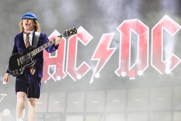April 17, 2015 - Indio, California, U.S - Guitarist ANGUS YOUNG of AC DC performs live during the three day Coachella Music and Arts Festival at Empire Polo Club in Indio, California Indio U.S. - ZUMAs135