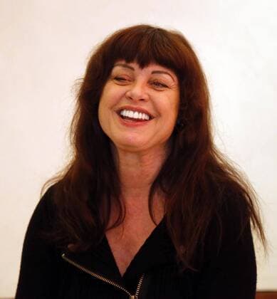 Uschi Obermaier am Samstag (25.01.2014) in Berlin im Interview .