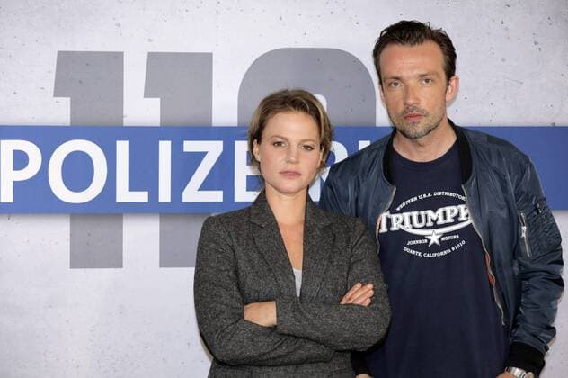 Maria Simon und Lucas Gregorowicz bei der Vorstellung des neuen Polizeiruf 110 -Teams des rbb in der Kalkscheune. Berlin, 13.05.2015 Foto:xS.xGabschx xFuturexImage