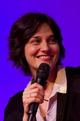 May 16, 2015 - Turin, Italy - Writer Katja Petrowskaja is guest on the third day of Turin Book Fair. Ukrainian born, Petrowskaja writes in German. The Turin International Book Fair is Italy s largest trade fair for books, held annually in mid-May in Turin, Italy. Founded in 1988 as Book showroom, it is the largest book fair in Italy and one of the most important ones in Europe, involving more than 1,400 exhibitors and 300,000 visitors by year. Turin Italy - ZUMAp133
