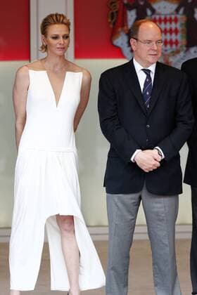 Motorsports: FIA Formula One World Championship 2015, Grand Prix of Monaco Motorsports: FIA Formula One World Championship 2015, Grand Prix of Monaco, Prince Albert II of Monaco and Princess Charlene of Monaco HOCHxZWEI
