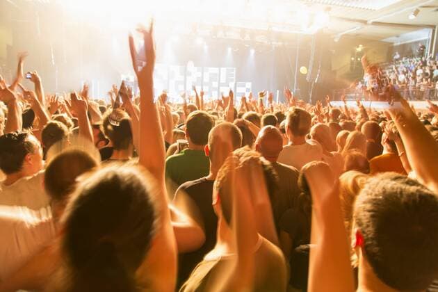 Germany, Wuerzburg, Crowd at concert  ND000530