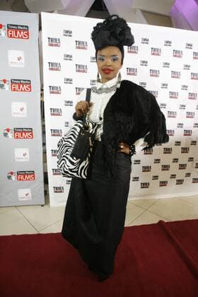 Premiere of Thina Sobabili JOHANNESBURG, SOUTH AFRICA ? JUNE 19: Zoleka Mandela at the movie premiere of Thina Sobabili on June 19, 2015 at Ster kinekor the Zone in Johannesburg, South Africa. The movie was shot locally and tells a story about life on the streets of Alexandra Township. ( Gallo0000225772