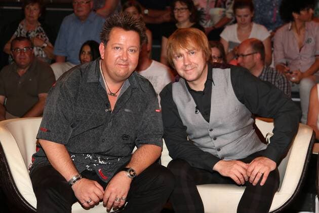 Sebastian Krumbiegel und Tobias Künzel von der Gruppe Die Prinzen zu Gast in der M.Lanz (ZDF) Talkshow am 2.07.2015 in Hamburg M. Lanz (ZDF) Talkshow am 2.07.2015 in Hamburg 