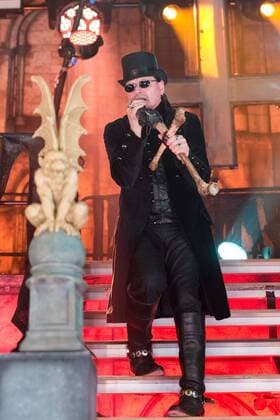 July 8, 2015 - Milwaukee, Wisconsin, U.S - Singer KING DIAMOND performs without makeup due to an eye infection during the Mayhem Festival at The Rave in Milwaukee, Wisconsin Milwaukee U.S. - ZUMAs135