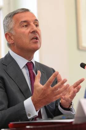 Milo Dukanovic (Premierminister Montenegro) am 07.05.2015 in der DGAP e.V.