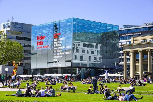Schlossplatz, Königsstrasse, Kunstmuseum und Königsbau, Stuttgart, Baden-Württemberg, Deutschland, Europa - Schlossplatz, Königsstrasse, Kunstmuseum und Königsbau, Stuttgart, Baden-Württemberg, Deutschland, Europa  1031605793