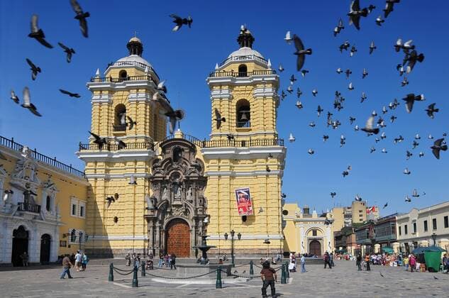 Peru, Lima, San Francisco Church and Convent, Facade of a Cathedral  WojtkowskixCezary bew1A41C61