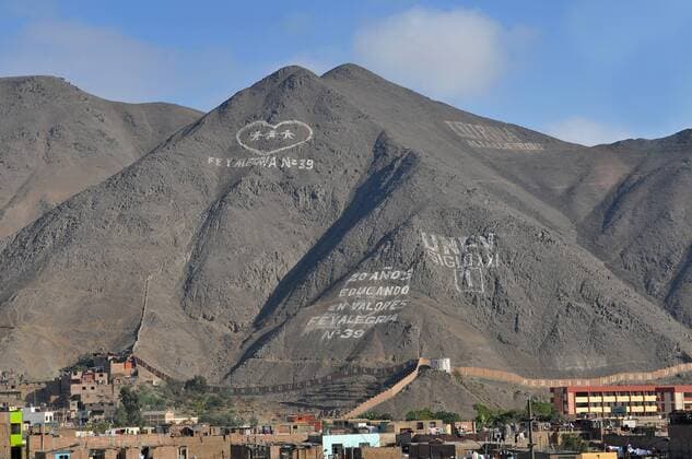 Peru, Lima, Advertisemen on the Lima Hills  WojtkowskixCezary bew1A41C6F