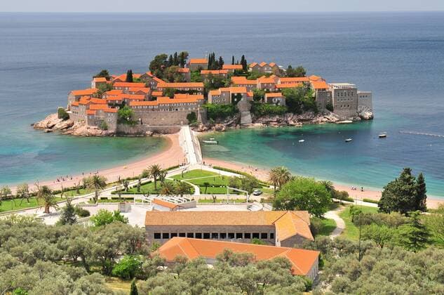 Sveti Stefan small islet and resort in Montenegro Balkans  WojtkowskixCezary bew1A42B0B