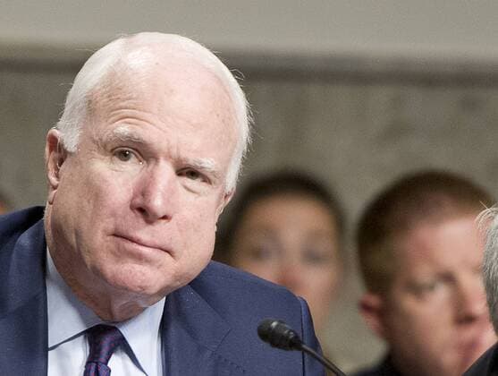 July 29, 2015 - Washington, District of Columbia, United States of America - United States Senator John McCain (Republican of Arizona), Chairman, US Senate Committee on Armed Services listens to testimony concerning Impacts of the Joint Comprehensive Plan of Action (JCPOA) on U.S. Interests and the Military Balance in the Middle East on Capitol Hill on Wednesday, July 29, 2015..Credit: Washington United States of America - ZUMAs152