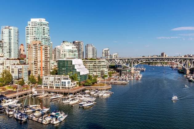 Skyline mit der Granville Street Bridge hinten, Vancouver, Provinz British Columbia, Kanada, Nordamerika Copyright: imageBROKER/KimxPetersen iblkip04198281.jpg