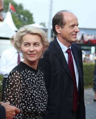 Aachen, Reiten, Pferdesport, FEI Europameisterschaften,European Championships, 11-23.8.2015, Aachen , Media night, Ursula von der Leyen mit Ehemann Heiko