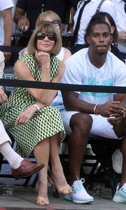 Aug. 24, 2015 - New York, New York, U.S. - ANNA WINTOUR and VICTOR CRUZ attend the NYC Street Tennis event in the Meatpacking District. New York U.S. - ZUMAk03_